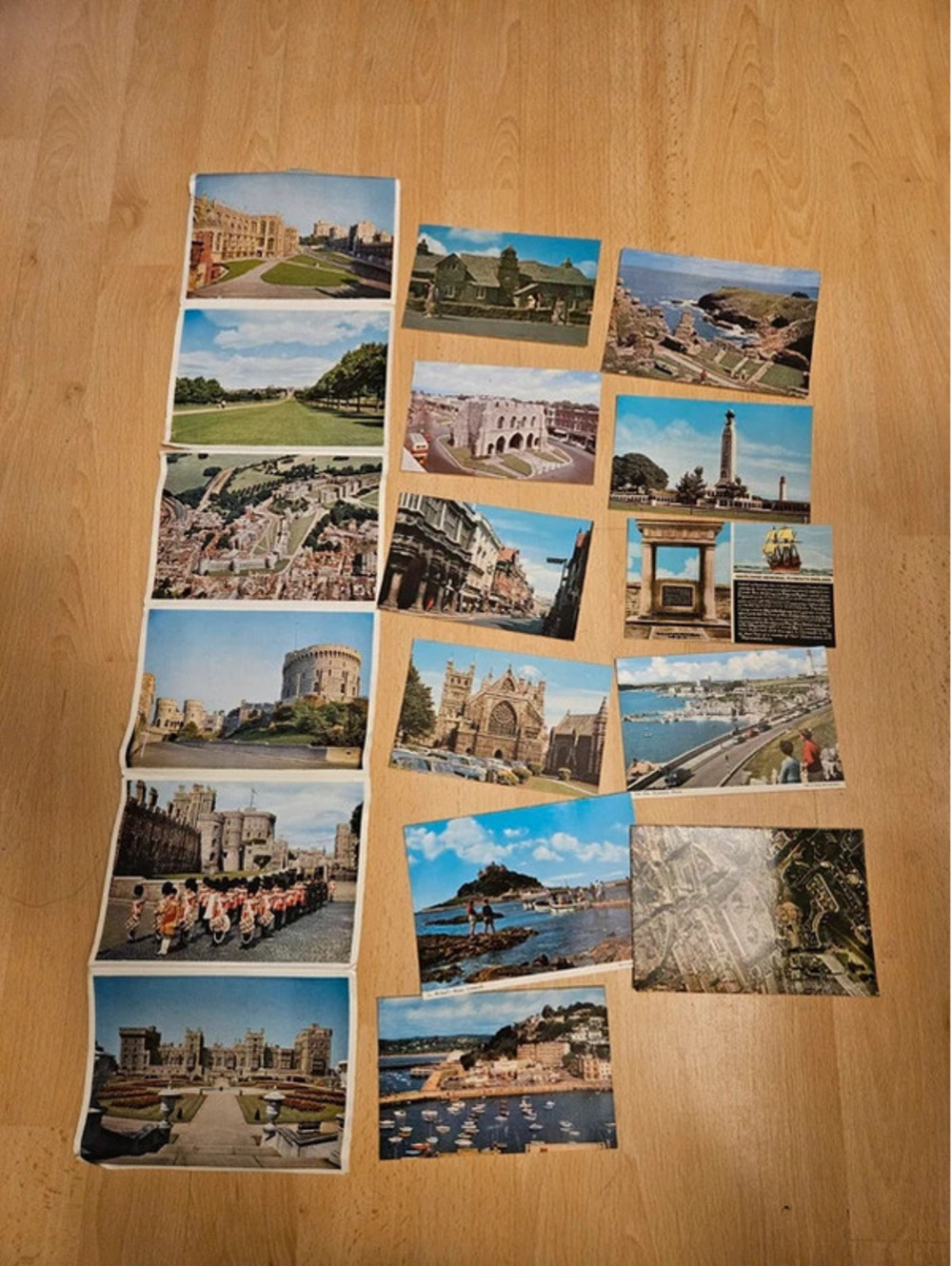 Vintage England Postcard Lot 11 Windsor Castle Cornwall Devon UK Ephemera l1